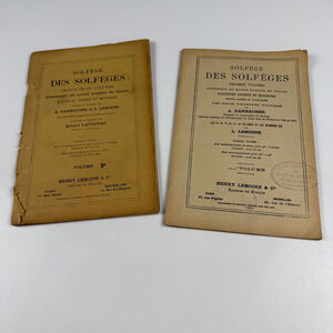 antique SOLFÈGE DES SOLFÈGES by A. Danhauser publish by HENRY LEMOINE 2 volumes.